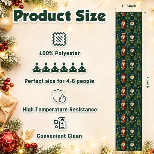 Christmas Decorations - Nutcracker Christmas Table Runner Home Party Decor
