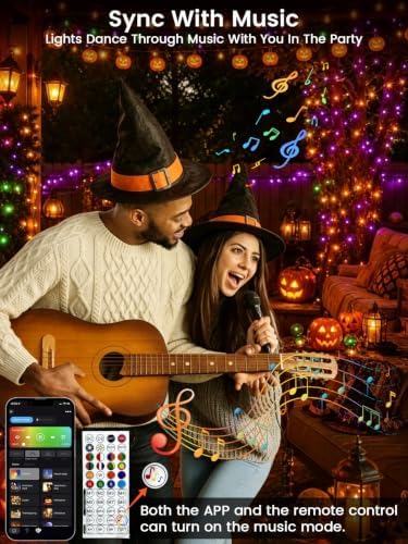 500 LED Smart RGB Color Changing String Lights APP & Remote for Halloween