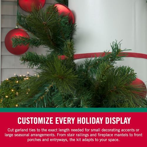 VELCRO Brand Holiday Decorating Kit, Garland Ties & Adhesive Hooks