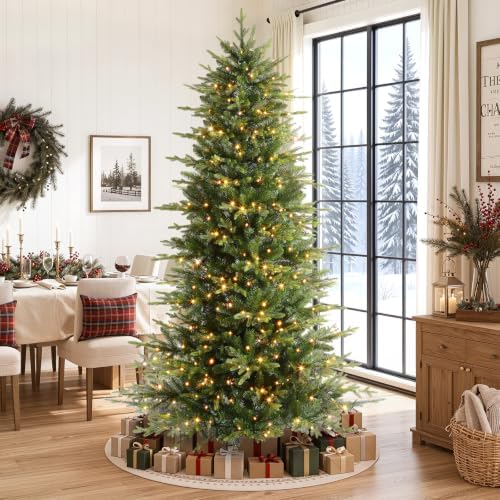 SHareconn 7.5ft Prelit Artificial Aspen Christmas Tree with Remote Control