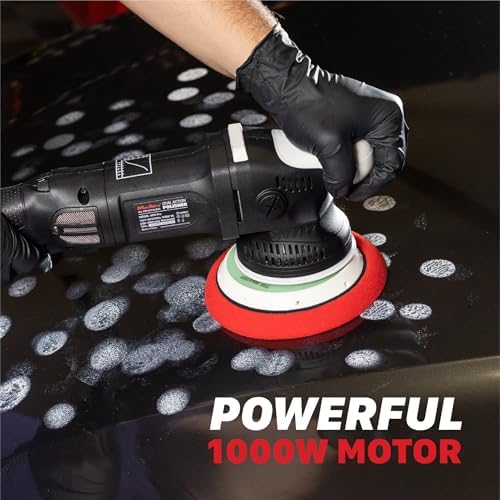 Maxshine M15 Pro Dual Action Polisher & AIO Polish Kit – 15mm Long Throw 1000W Car Buffer with 5” Backing Plate, Variable Speed 2,500–5,000 OPM – Detailing Tool for Cars, Trucks, SUVs & Boats