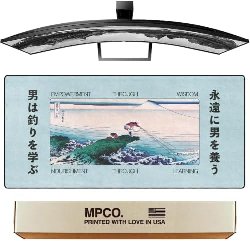 MPCO. Koshu Kajikazawa by Hokusai Gaming Desk Pad, 36" x 17" Desk Mat