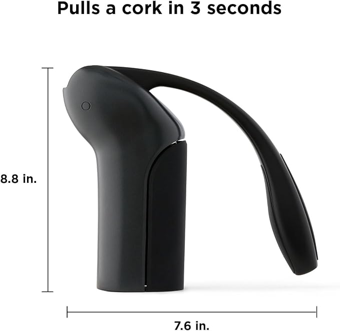 Rabbit Vertical Corkscrew Wine Opener with One-Pull Lever Design, Easy Manual Operation, Includes Foil Cutter and Durable Stainless Steel Spiral