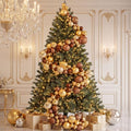 9.8 ft Christmas Ball Garland, Gold, Brown