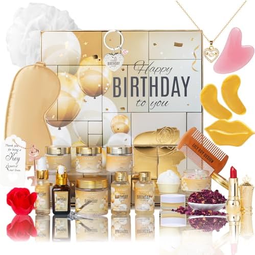 24Pcs Birthday Gifts - Happy Birthday Presents Bath Spa Gift Set for Women