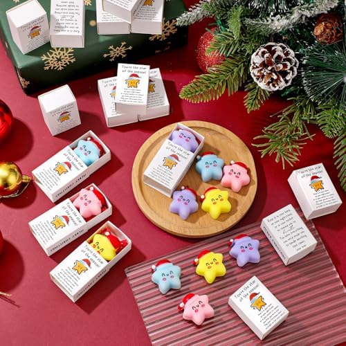 48 Sets Christmas Party Favors Star Appreciation Gifts with Boxes