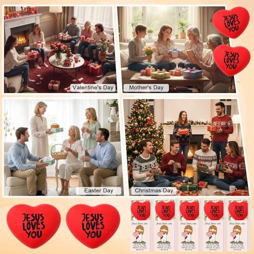 36 Sets Jesus Loves You Gifts Heart Toy with Boxes