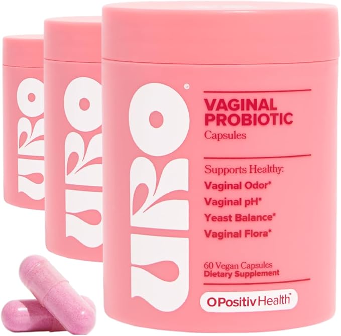 O Positiv URO Vaginal Probiotics for Women pH Balance with Prebiotics & Lactobacillus Probiotic Blend - Vaginal Health Supplement - Support Healthy Vaginal Odor & Vaginal Flora, 60 Count (Pack of 3)