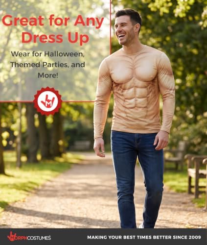 Morph Muscle Shirt Men, Bodybuilder Costume, Halloween Costumes for men