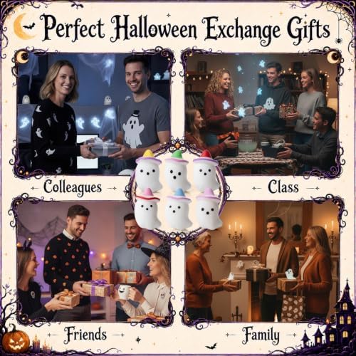 108 Sets Halloween Positive Gifts Luminous Ghost Desk Decor Trinkets, White