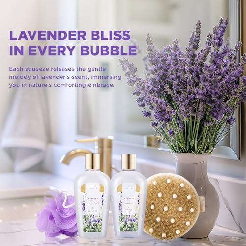 Spa Luxetique Lavender 15pc Spa Sets Gift Baskets for Women