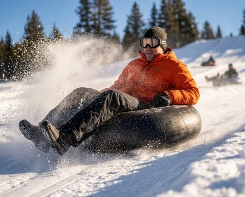 Bradley Heavy Duty Two (2) Pack 44" #85146 Butyl Rubber innertubes for Sledding; Inner Tubes for Pool Closing and for Floating on The River. Whitewater and Inflatable sled for Snow