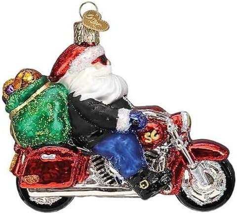 Old World Christmas Biker Santa Tree Ornament