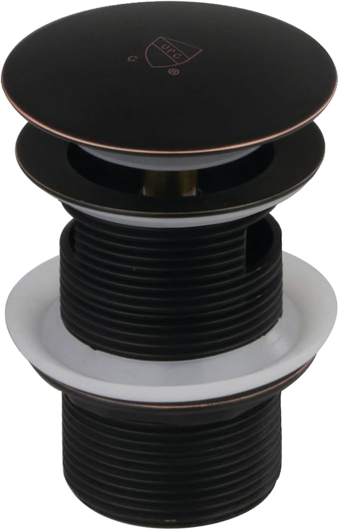 Kingston Brass VTDESHOENB Trimscape Tub Drain Shoe, Naples Bronze, 2.75 x 2.75 x 3.06 | Trimscape collection; Fabricated from solid brass for reliability; Toe touch drain for easy operation