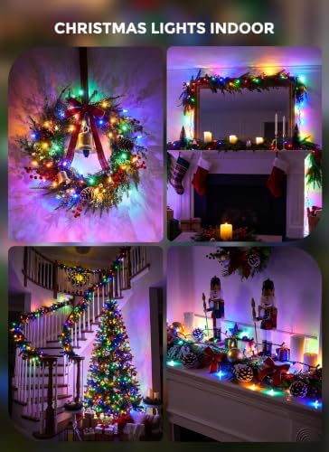 LED Christmas Lights Indoor Outdoor, 66FT 200 Count Mini String Lights