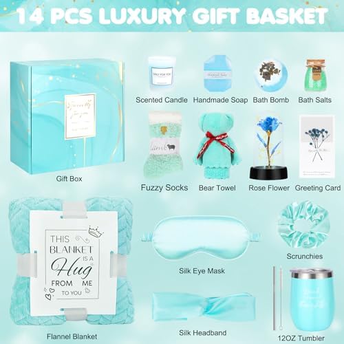 Hangerspace Birthday Gifts for Women, Relaxing Spa Self Care Gift Baskets