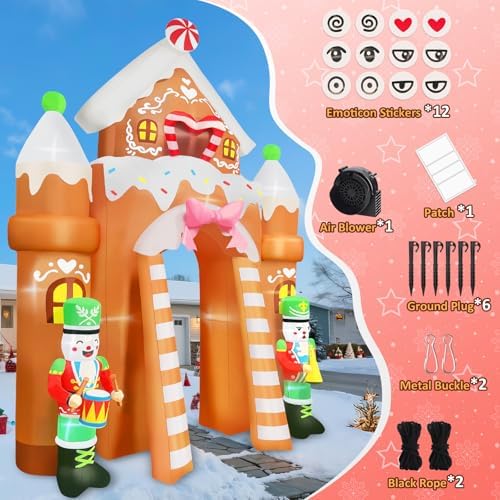 Kalolary 12FT Christmas Inflatable Archway Outdoor Decorations