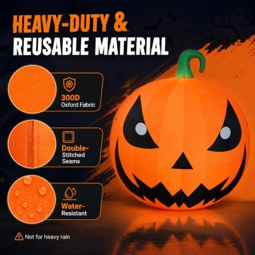 20FT Halloween Inflatables Pumpkin Decorations with 750W Air Blower