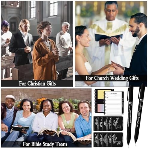 Resurhang Christian Gift Bulk for Women with Notes, Black, 40 Pcs