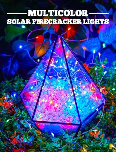 120 LED Solar Fairy Lights Outdoor Waterproof IP65, 10FT 8 Lighting Modes