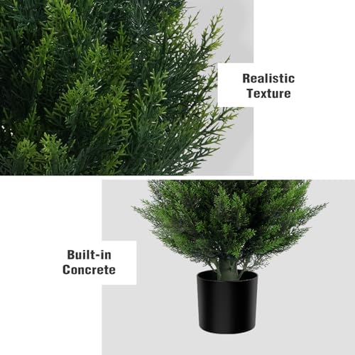 Vitalismo 5FT Artificial Cedar Trees Set of 2 for Outdoor Front Porch