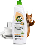 Dish Soap, Plant-Based Dishwashing Liquid, Non-Toxic, Hypoallergenic, EcoCert Certified, Vegan, Grease-Cutting, Orange Scent, 25.36 fl oz (750 ml)