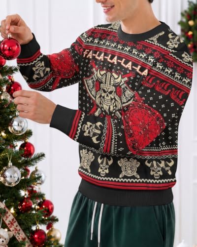 34HD Ugly Xmas Sweater–Funny Knit Christmas Sweater for Women & Men 2025, Long Sleeve Crewneck Holiday Pullover, Unisex Gift