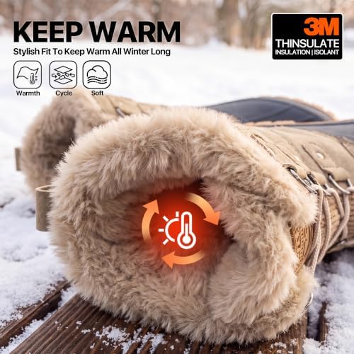 FREE SOLDIER Women's Waterproof Winter Cold Weather Snow Boots for Women Outdoor Fashion Duck Boots Comfortable Insulated