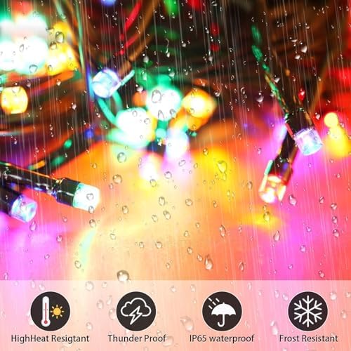 SyouHome Solar String Lights Outdoor, 4 Pack 400 LED Solar Christmas Lights