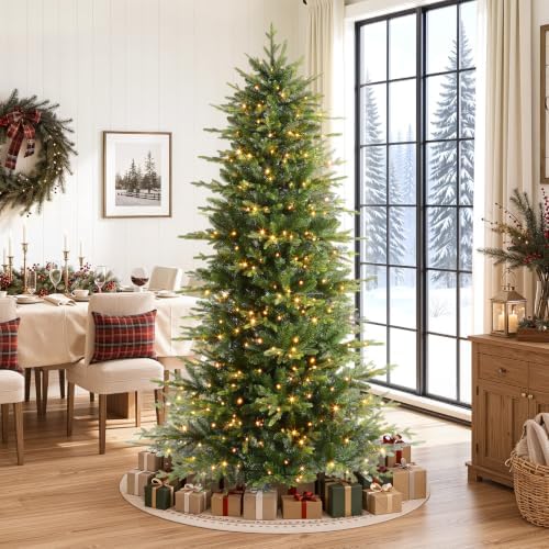 SHareconn 7ft Prelit Artificial Aspen Christmas Tree with Remote Control