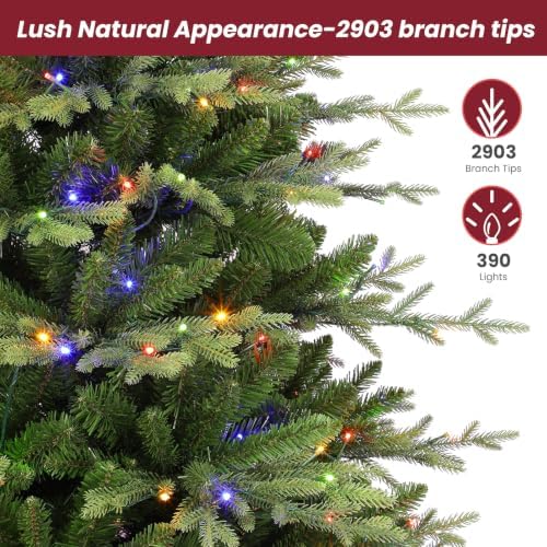 SHareconn 7.5ft Prelit Artificial Aspen Christmas Tree with Remote Control