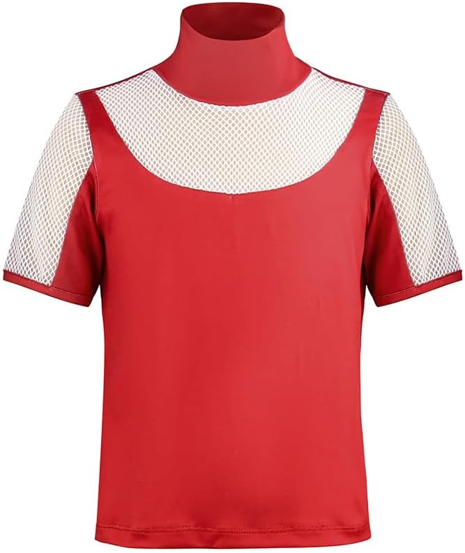 3-13Years Girls Costume Kid Halloween Cosplay Outfits Cheerleader Mesh Top Pant Hooded Coat 3PCS Uniform