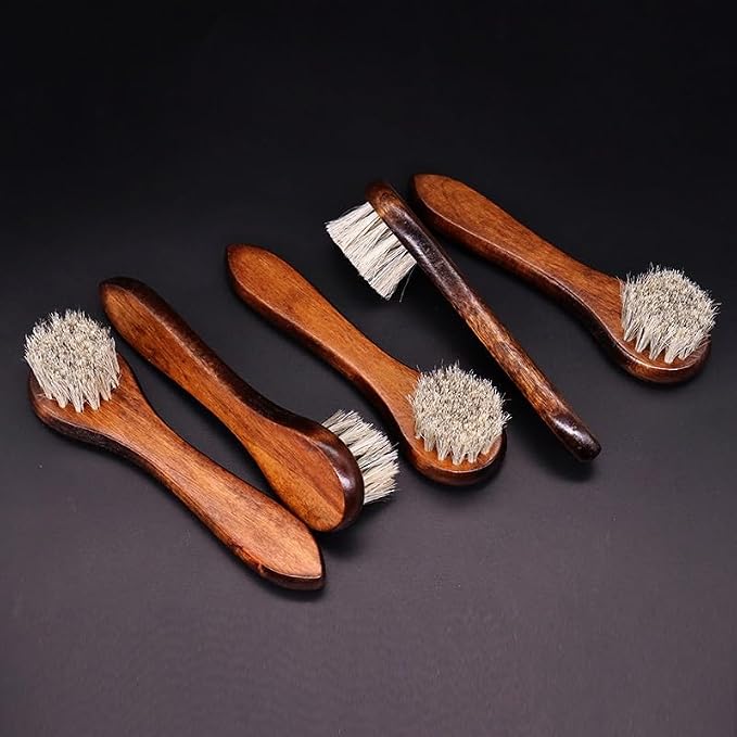 Vintage Upper Oil Brush Handle Clean Bristle Polish Shoe