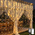 JMEXSUSS 900 LED Curtain Lights, Outdoor String Lights Indoor, 9.5x29.5ft