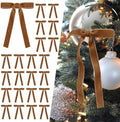 SIMISI RIBBON 24Pcs Christmas Velvet Ribbon Bows Decorations for Tree