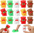 Thenshop 30 Pcs Christmas Teddy Bear Ball Bulk 5 Style Bear Party Favors