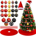Sosation 29 Pcs Red Black Retro Cartoon Christmas Tree Decor Complete Set