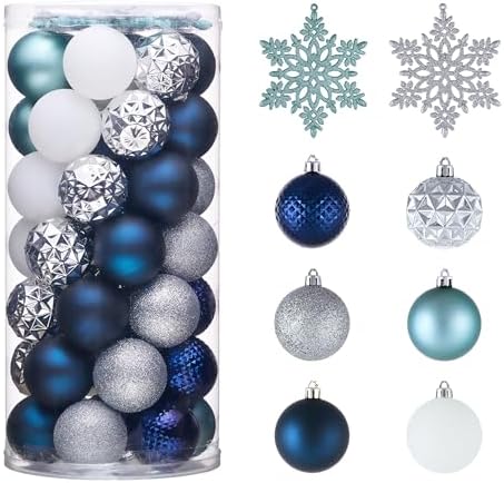 Valery Madelyn 50ct Christmas Tree Decorations Ball Ornaments 2.36 Inches