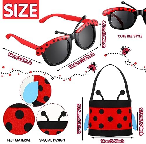 Janmercy Ladybug Costume Set Halloween Women Accessories set