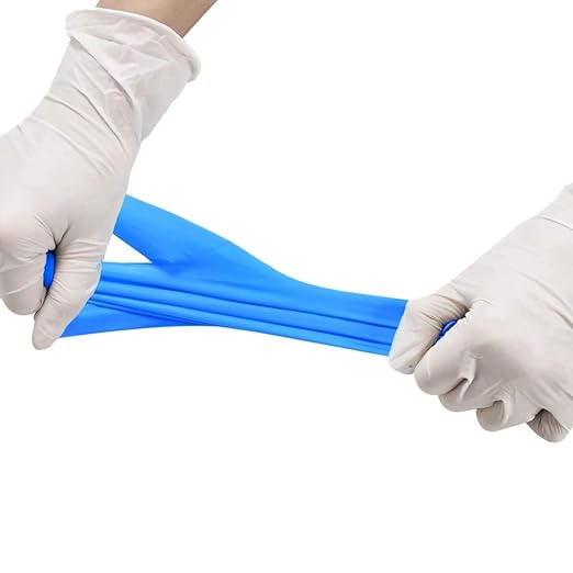 Jointown Basic Synmax Vinyl Exam Gloves Disposable Exam Gloves, 4 Mil, Blue, Latex & Powder Free, BMPF-3004