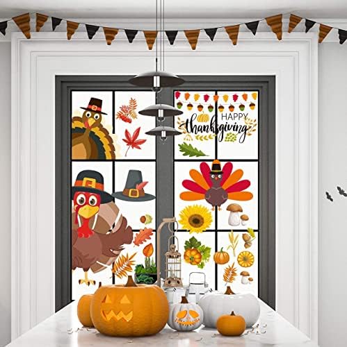 Thanksgiving Window Clings Fall Turkey Decorations Window Stickers Decals