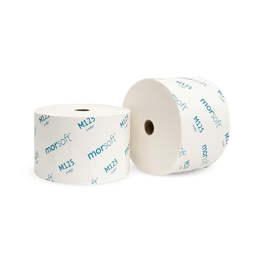 Morsoft by Morcon Small Core Bath Tissue, 1-Ply, 3.9 x 3.75in., 2,500 sheets per roll, 24 Count