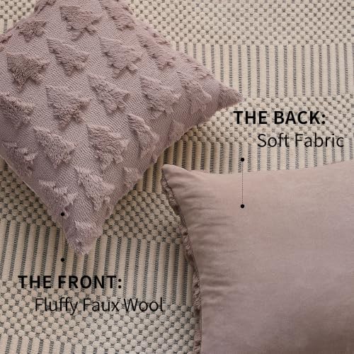 DFXSZ Christmas Tree Pillow Covers 18x18 Set of 2 Christmas Decor Grey