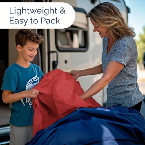 Short Queen Size 4 Piece Bed Sheet Set - RV Short Queen Sheets - Red
