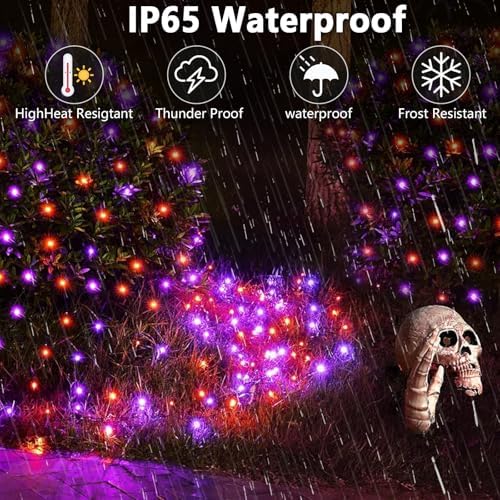 SyouHome Solar String Lights Outdoor, 6 Pack 600 LED Solar Halloween Lights