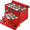 Large Christmas Ornament Storage Box Keeps 54 4" & 3 Individual Trays
