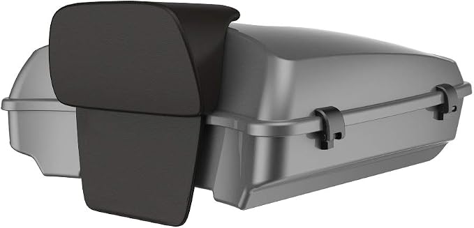 Advanblack Road Glide Tour Trunk Pack Charcoal Pearl Razor Tour Trunk Pack Backrest Pad for '97-'25 Harley Touring Road King Street Glide Electra Glide CVO models