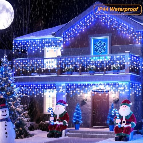 Pooqla 35 Colors Icicle Lights for Outside, 48FT Icicle Christmas Lights