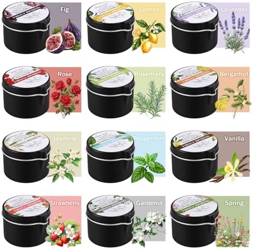 12pcs Massage Oil Candle,Moisturising Natural Soybeans Gift Sets