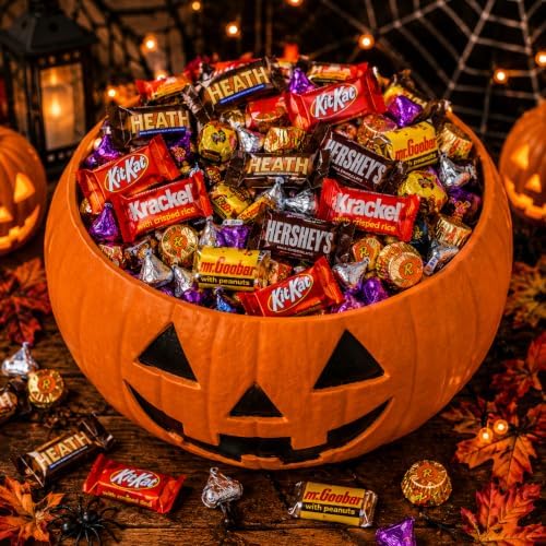 Halloween Chocolate Candy Variety Pack - 8lb Halloween Candy Bulk Individually Wrapped - Assorted Chocolate Candy for Trick or Treat, Party Favors, Pinatas, Goodie Bags and Office Snacks
